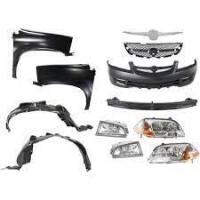 Front Bumper Cover Kit – With Bumper Reinforcement, Fender, Fender Liner, Grille Assembly, Grille Trim, Headlight, Fog Light